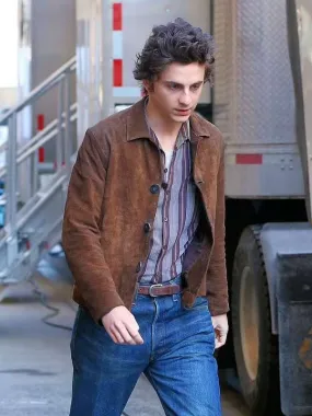 A Complete Unknown Timothée Chalamet Suede Leather Jacket