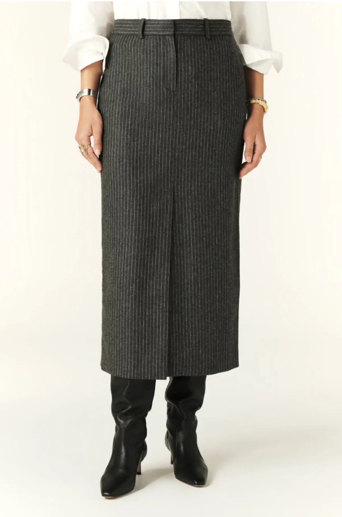 Abiss Midaxi Skirt - Anthracite