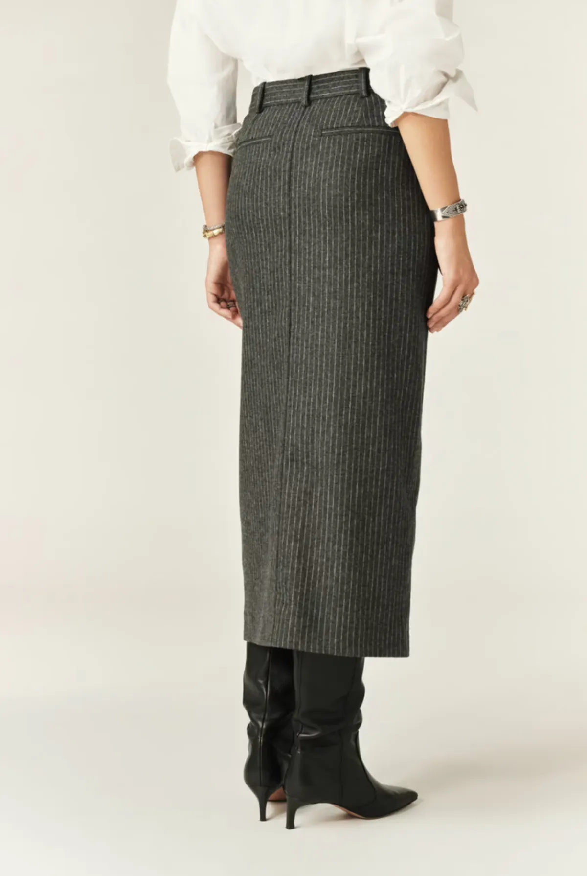 Abiss Midaxi Skirt - Anthracite