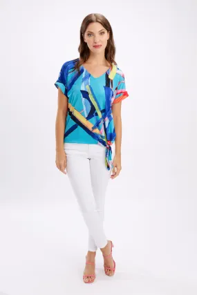 Abstract V-neck Pullover Style 6281246133