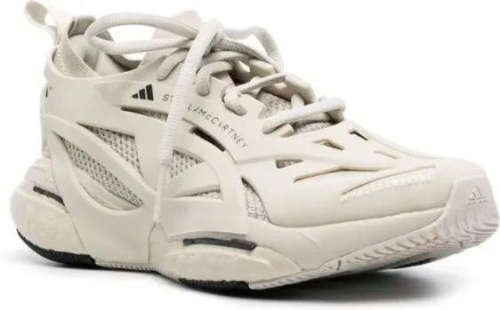 Adidas by Stella McCartney Solarglide panelled running sneakers Neutrals