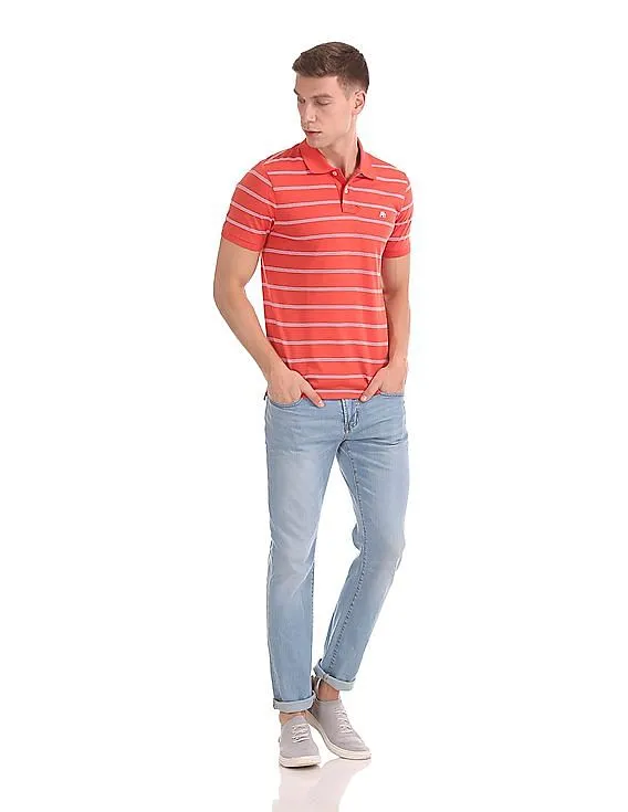 Aeropostale Regular Fit Striped Polo Shirt