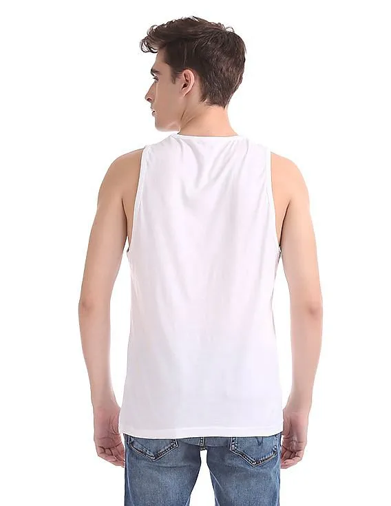 Aeropostale Ribbed Neck Graphic Tank