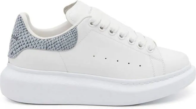 Alexander McQueen Oversized lizard-effect sneakers White