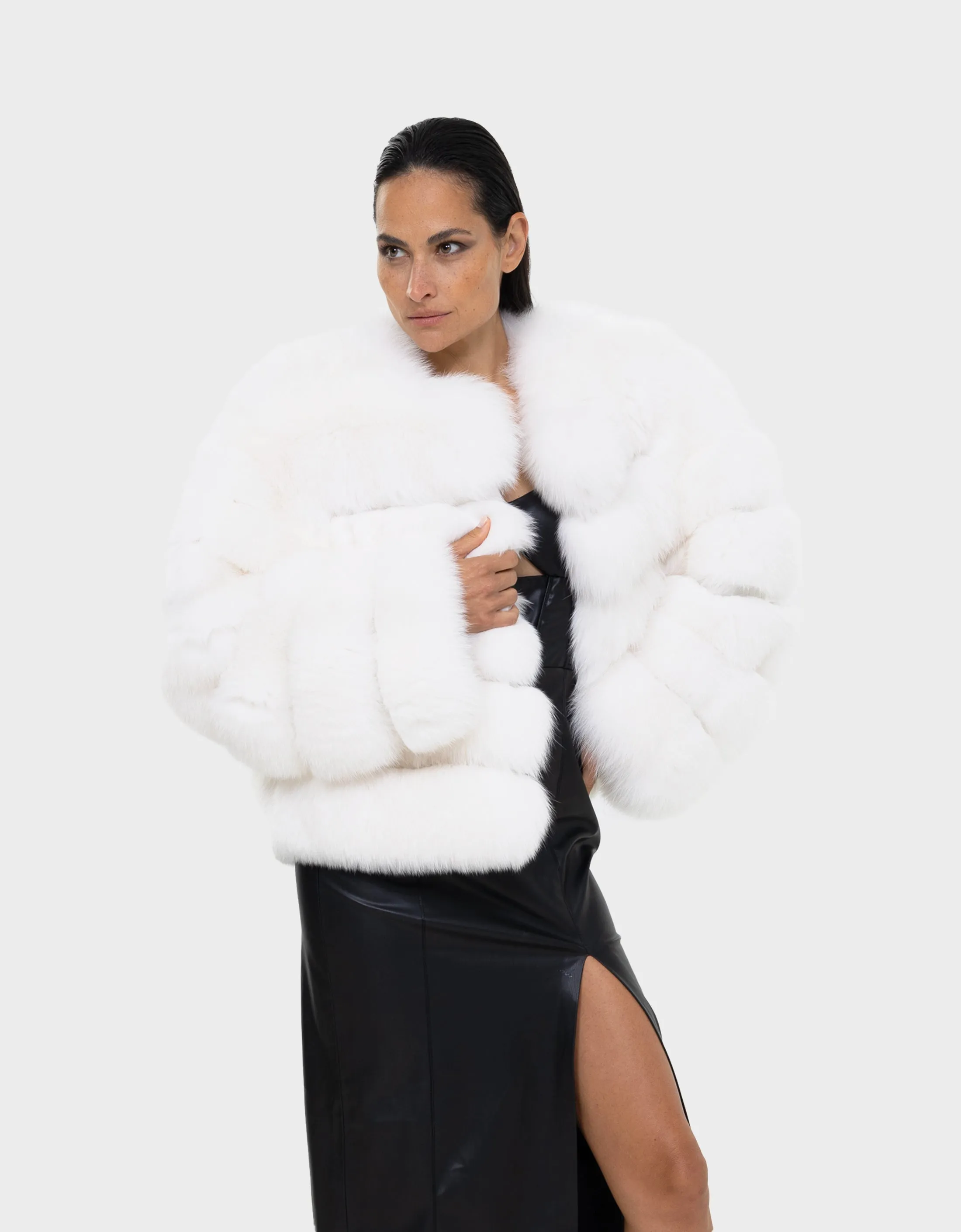 Alicent  White Fox Jacket