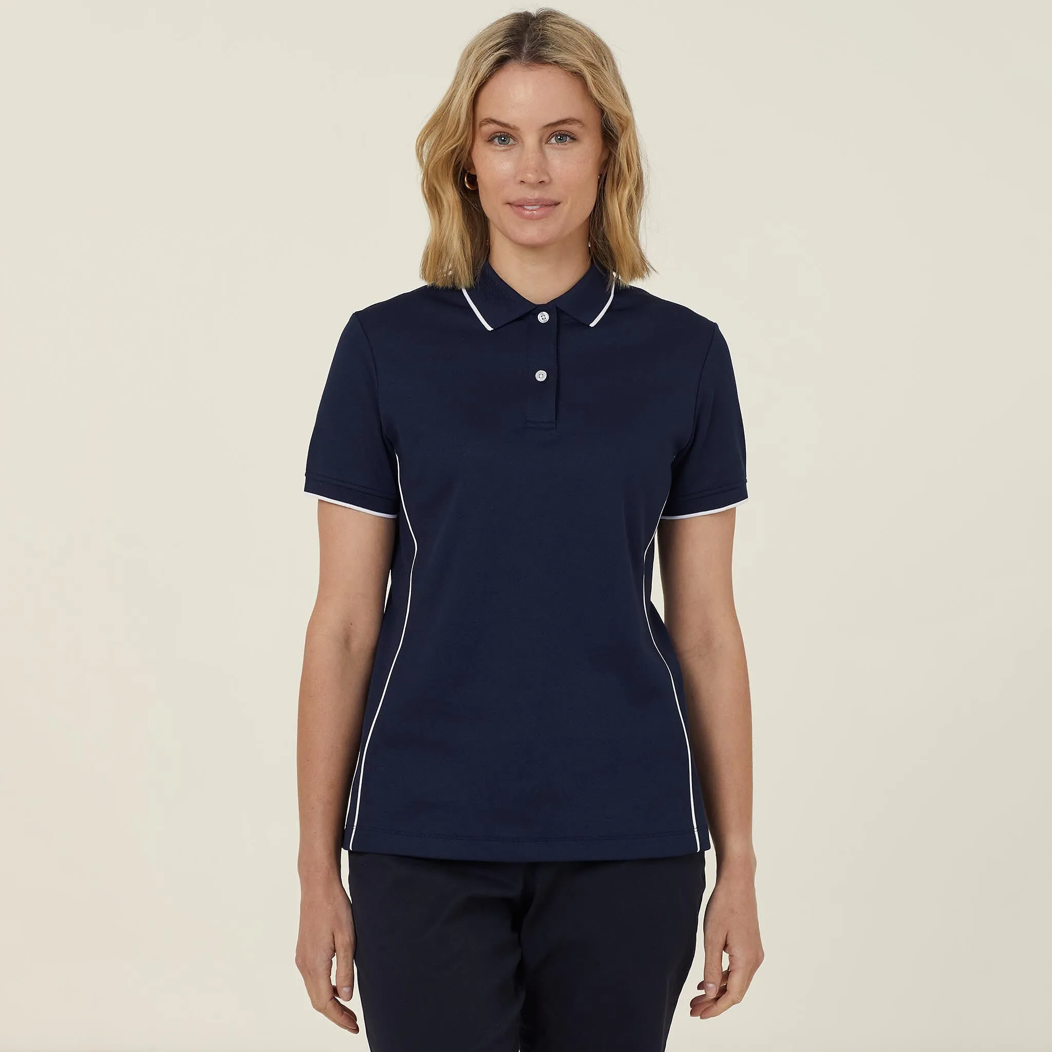 Antibacterial Polyface Short Sleeve Tipped Polo