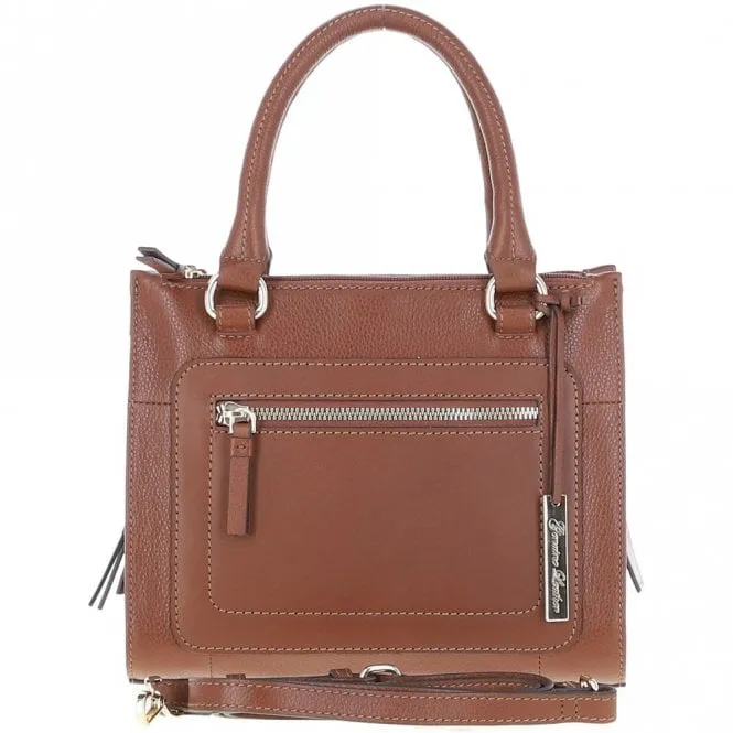 Ashwood Three Section Leather Tote Shoulder Bag Tan: Z-73