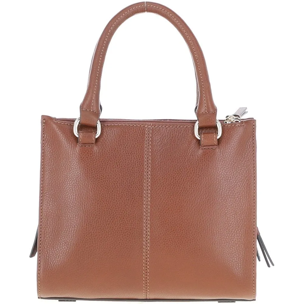 Ashwood Three Section Leather Tote Shoulder Bag Tan: Z-73