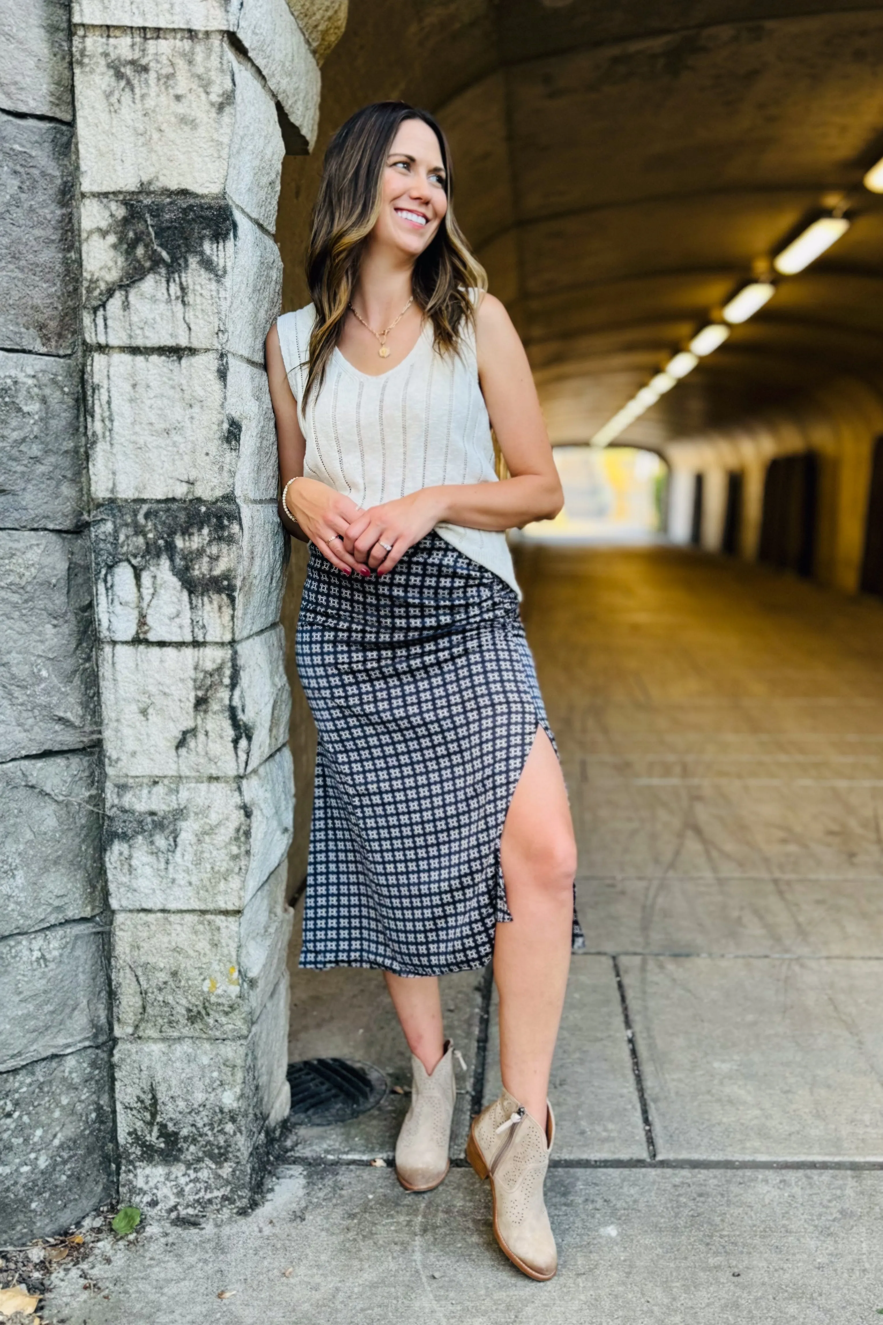 Asymmetrical Midi Skirt