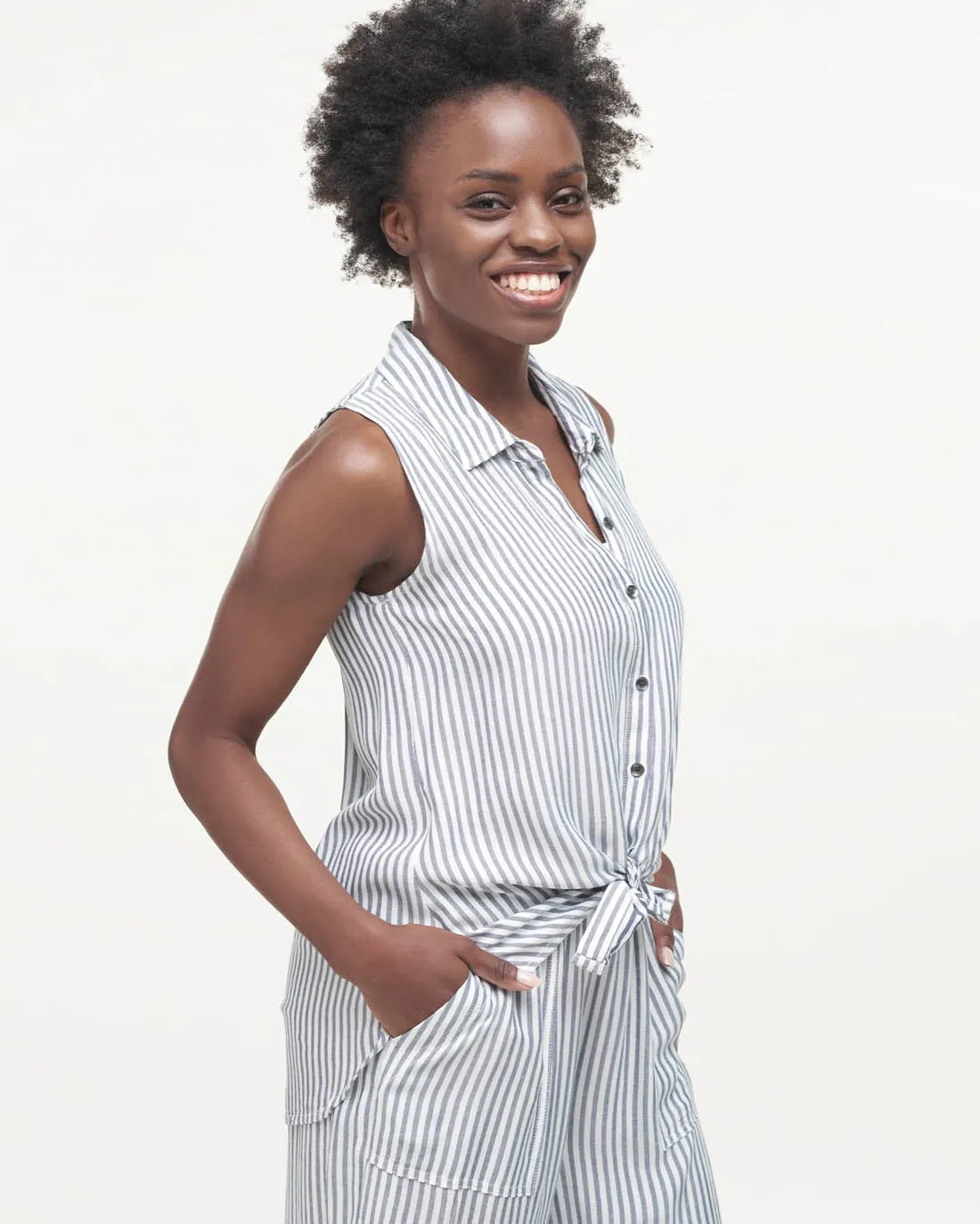 Avenue Button-Up Tank