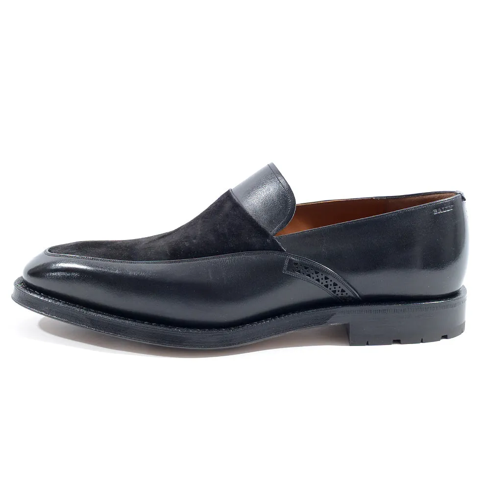 Bally Mens Pointed Slip on Suede Smart Shoes in Black