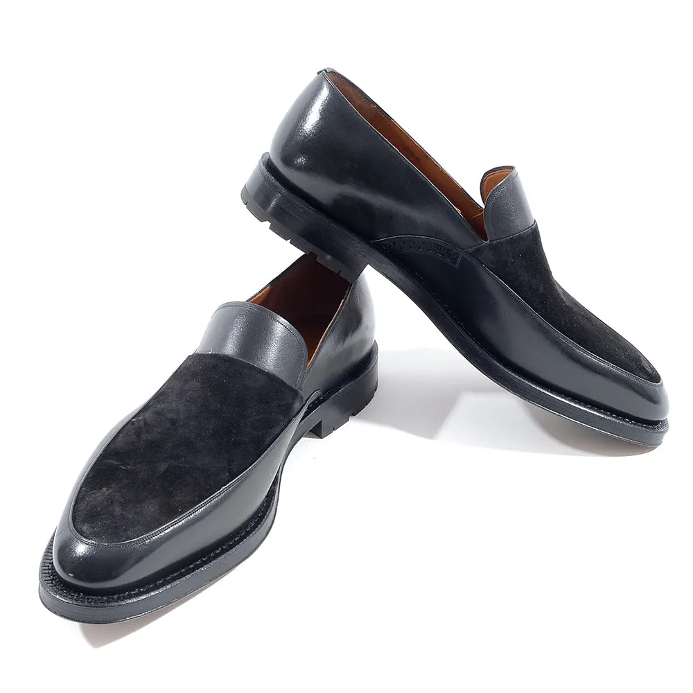 Bally Mens Pointed Slip on Suede Smart Shoes in Black