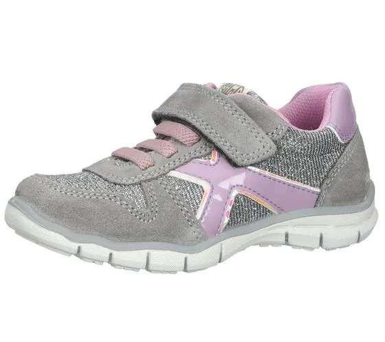 bama sneakers per bambini da bambina con plantare estraibile e rivestimenti esterni in vera pelle ammortizzatore 1095780 grigio/