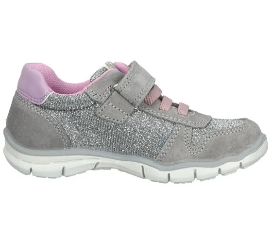 bama sneakers per bambini da bambina con plantare estraibile e rivestimenti esterni in vera pelle ammortizzatore 1095780 grigio/