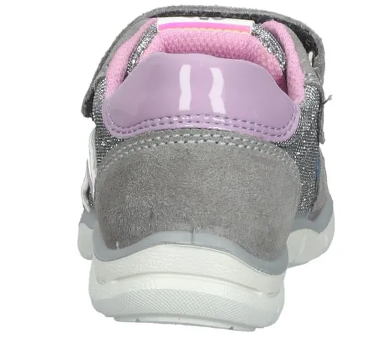 bama sneakers per bambini da bambina con plantare estraibile e rivestimenti esterni in vera pelle ammortizzatore 1095780 grigio/