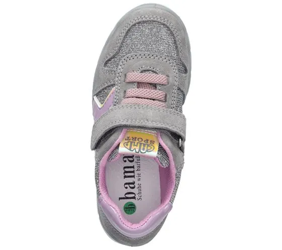 bama sneakers per bambini da bambina con plantare estraibile e rivestimenti esterni in vera pelle ammortizzatore 1095780 grigio/