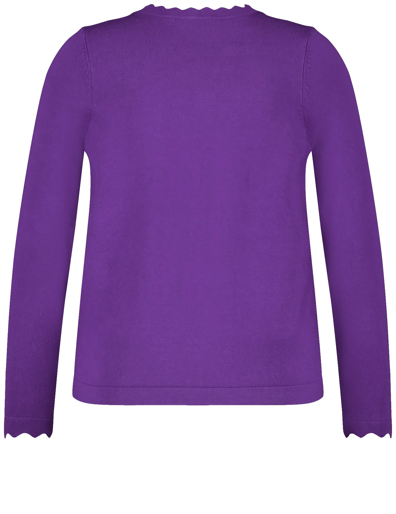 Basic cardigan with wavy edges