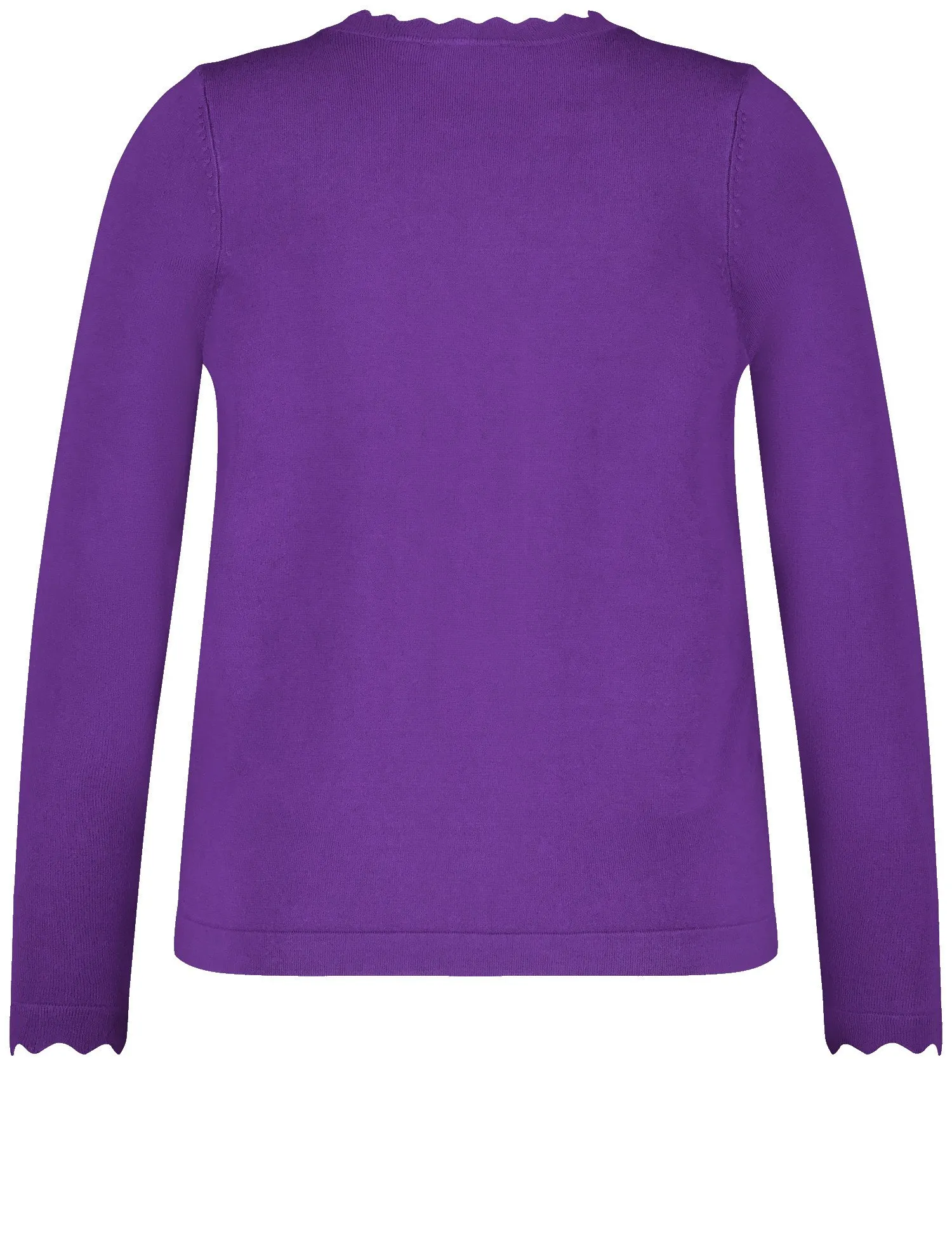 Basic cardigan with wavy edges