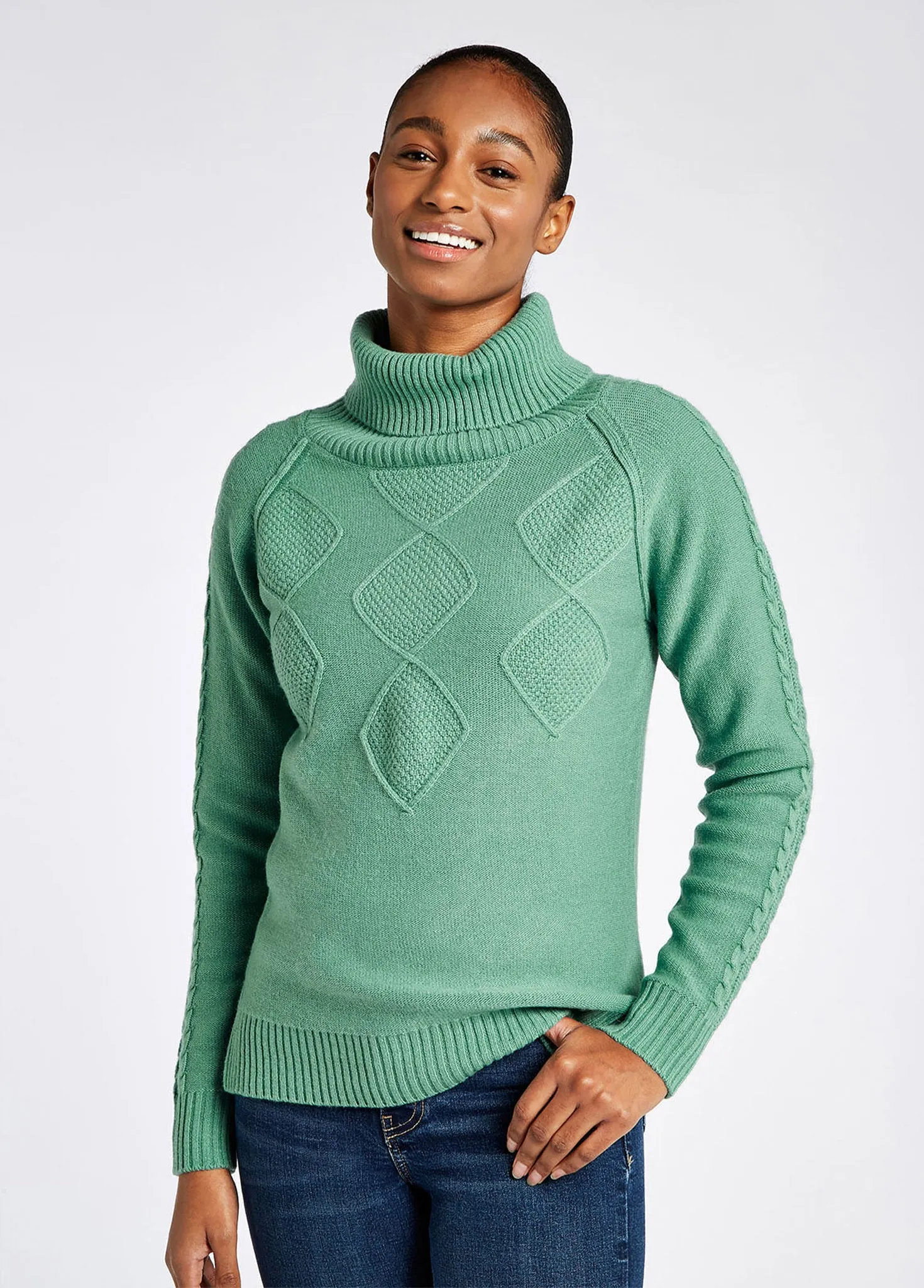 Belleek Chunky Roll Neck Sweater - Crab Apple