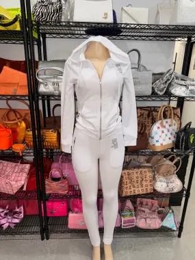 Bling Sweat Jacket White
