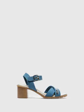 Blue Sling-Back Sandals