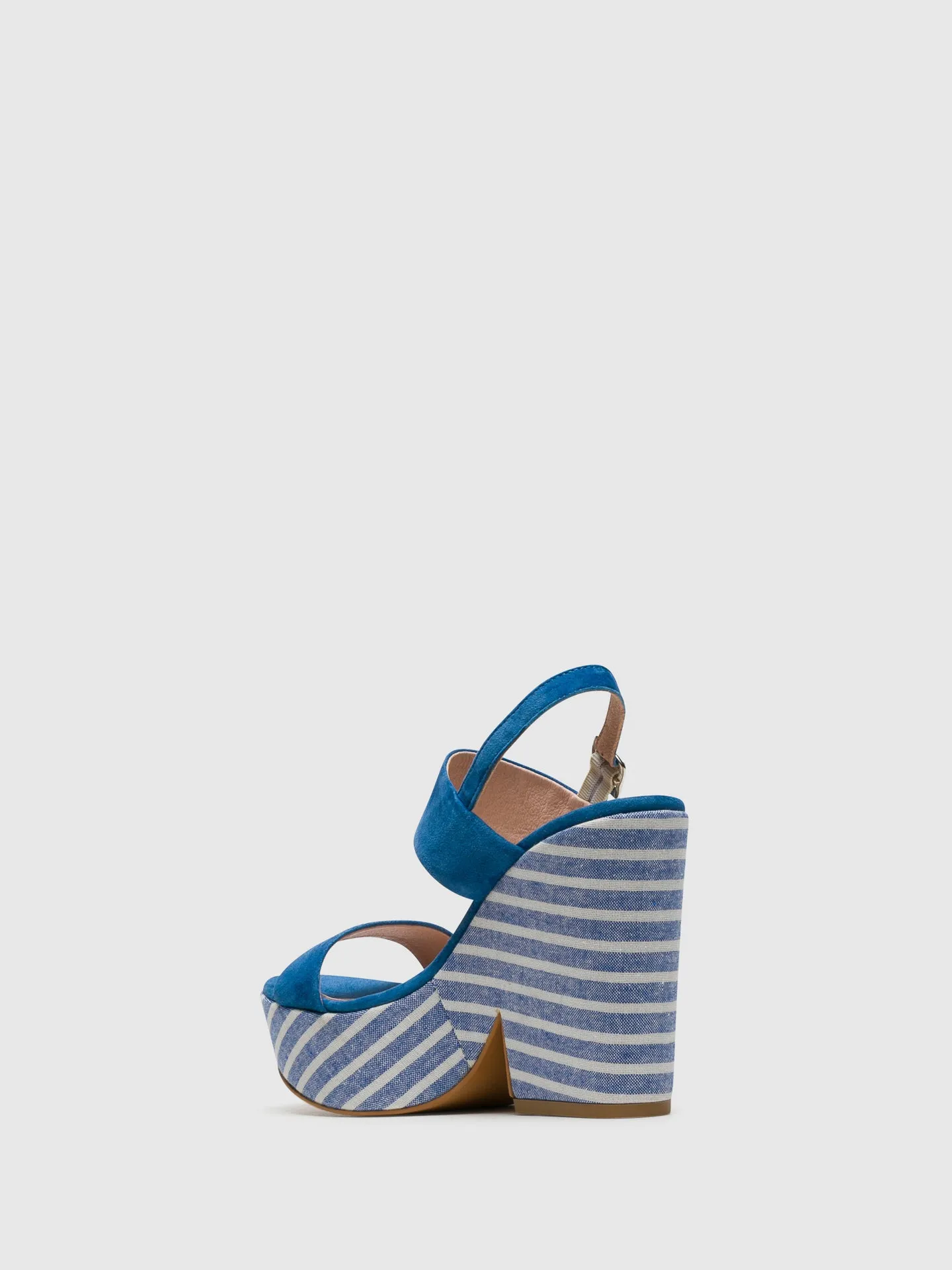 Blue Wedge Sandals