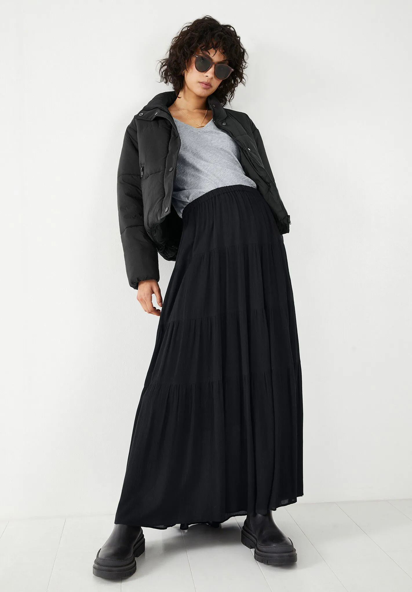 Branwen Textured Maxi Skirt