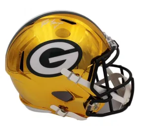 Brett Favre Signed Green Bay Packers Speed Full Size Chrome NFL Helmet