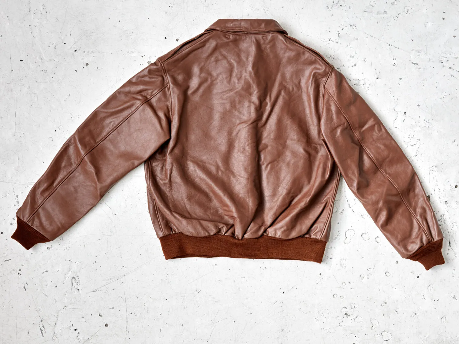 Bronco A-2 Flight Jacket - Russet Horsehide - AVI LEATHER