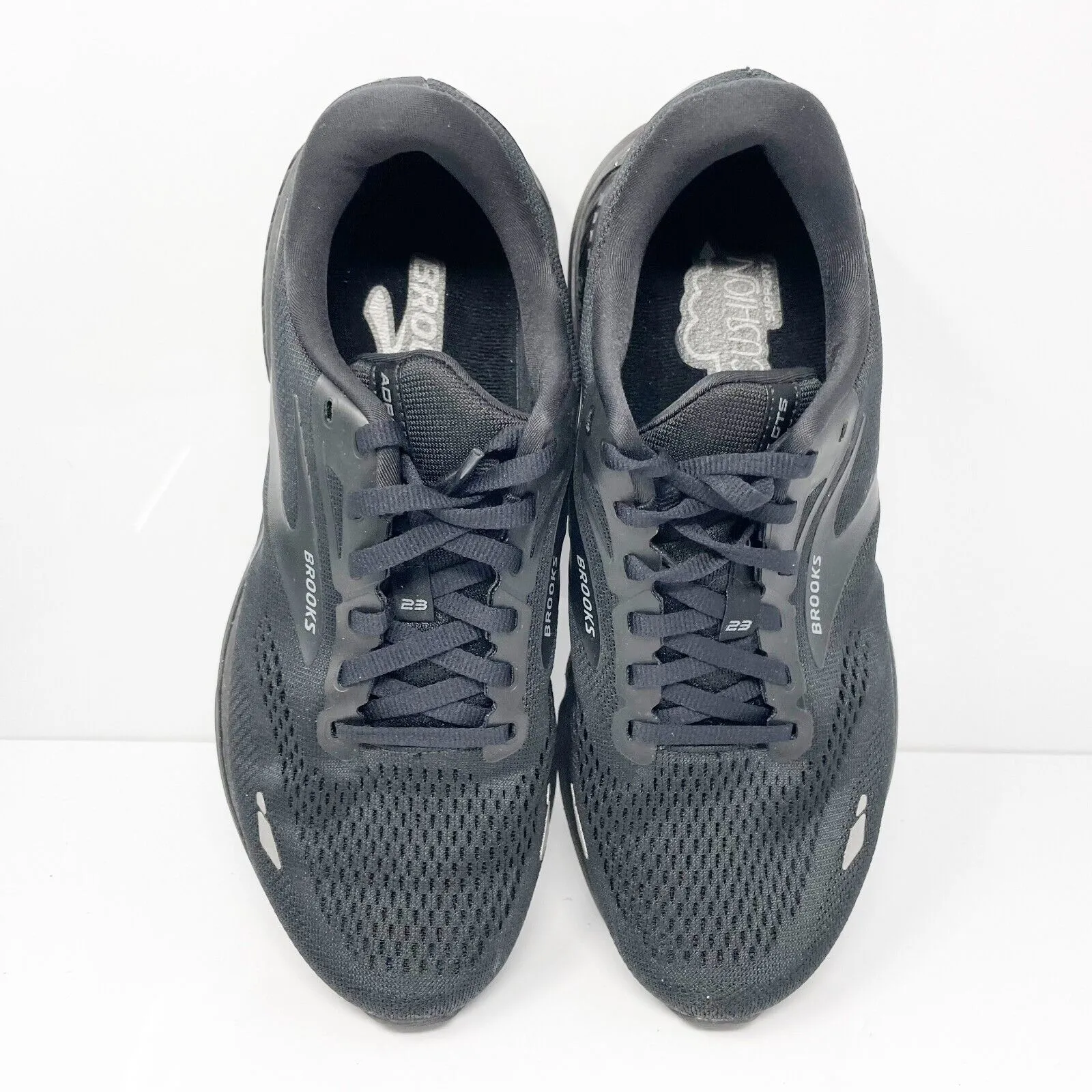 Brooks Womens Adrenaline GTS 23 1203811D020 Black Running Shoes Sneakers Sz 10 D