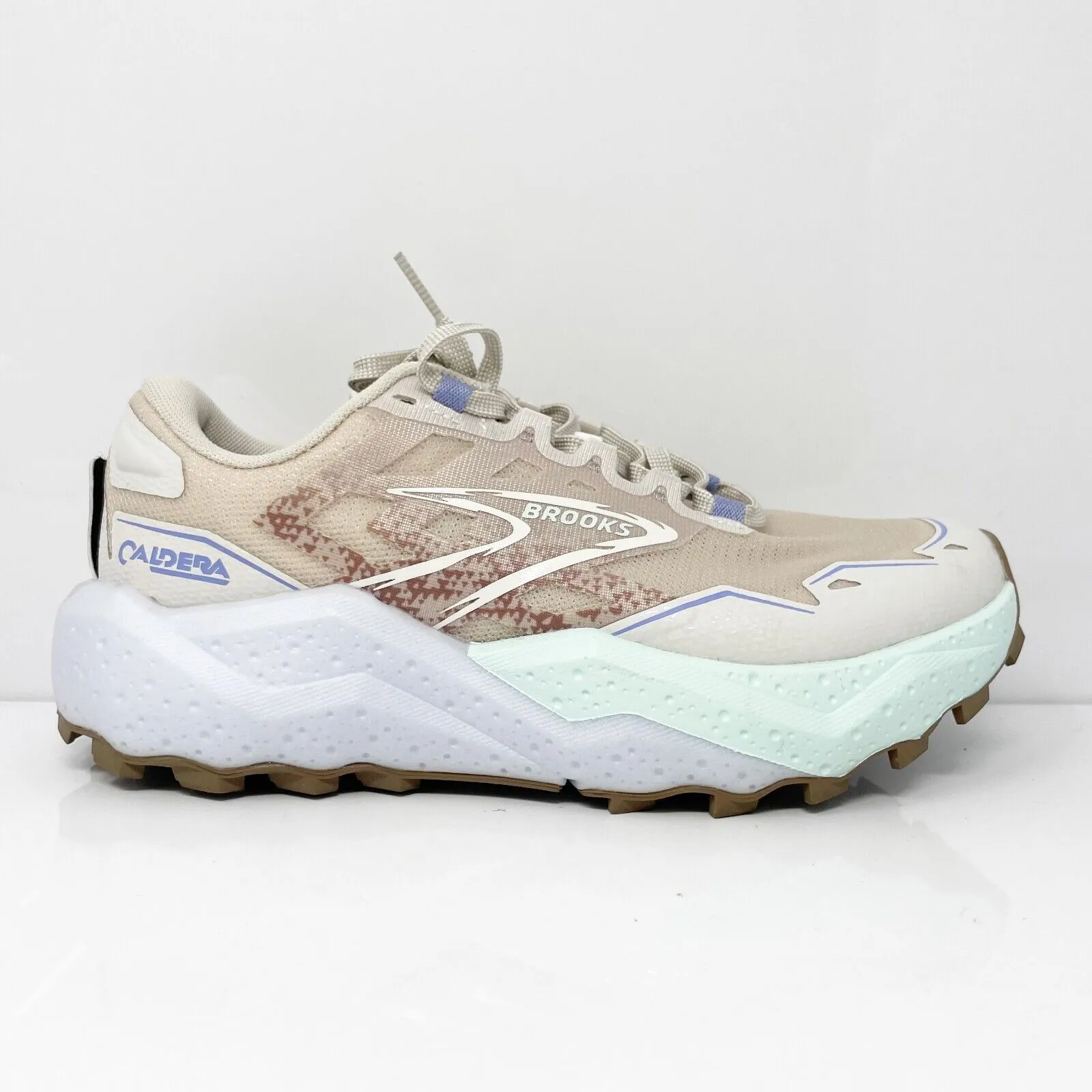 Brooks Womens Caldera 7 1204041B227 Beige Running Shoes Sneakers Size 7 B