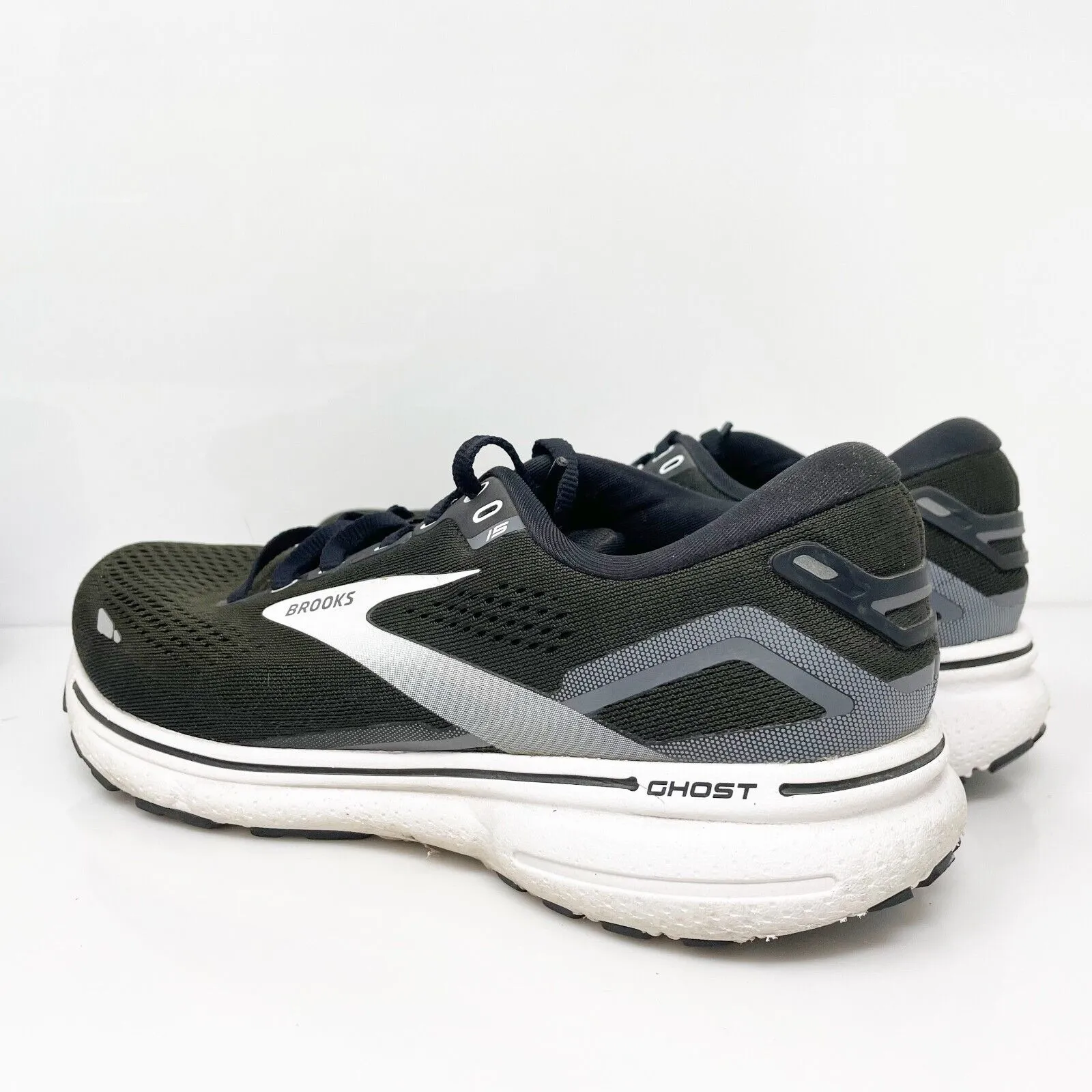 Brooks Womens Ghost 15 1203801D012 Black Running Shoes Sneakers Size 8.5 D