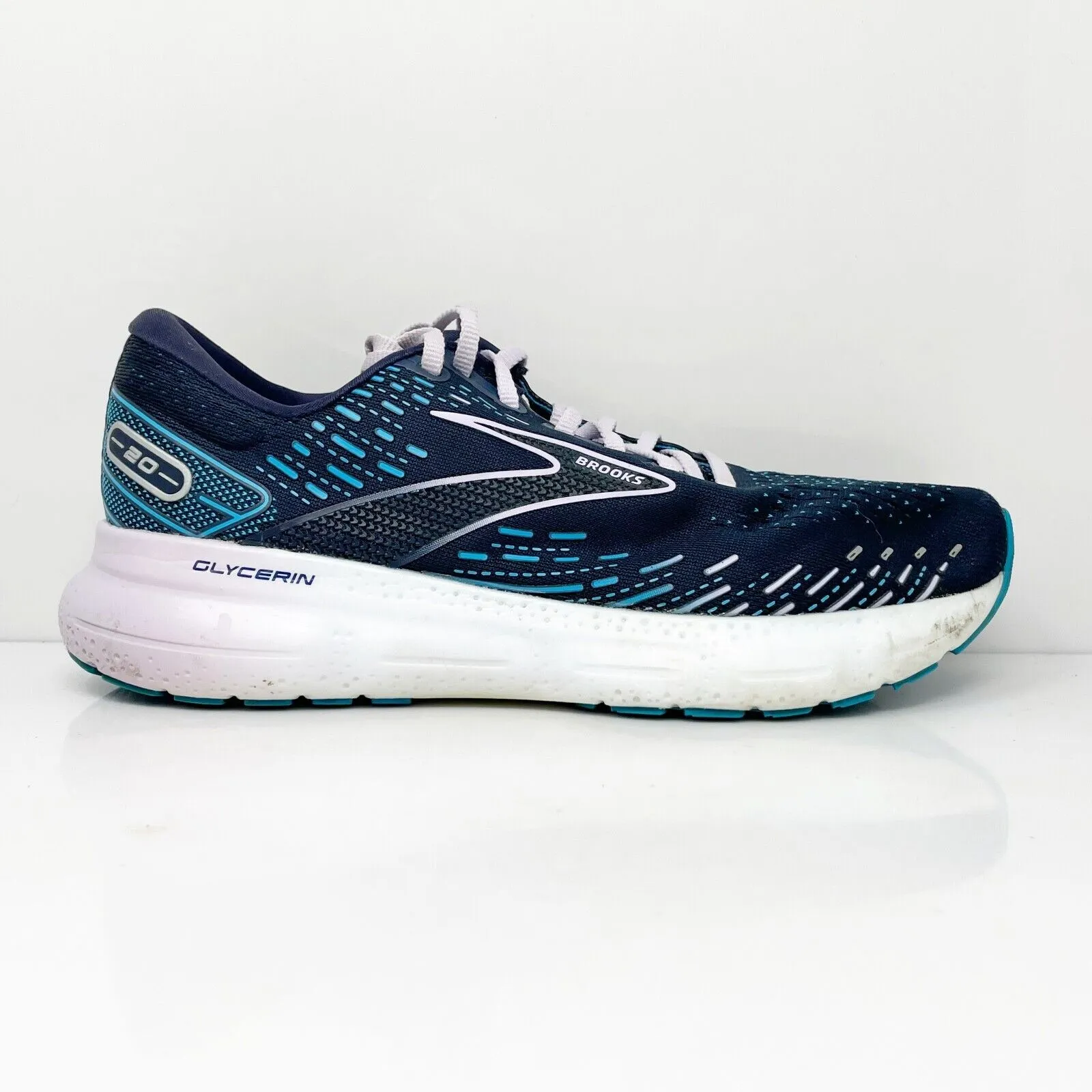 Brooks Womens Glycerin 20 1203691D499 Blue Running Shoes Sneakers Size 8.5 D