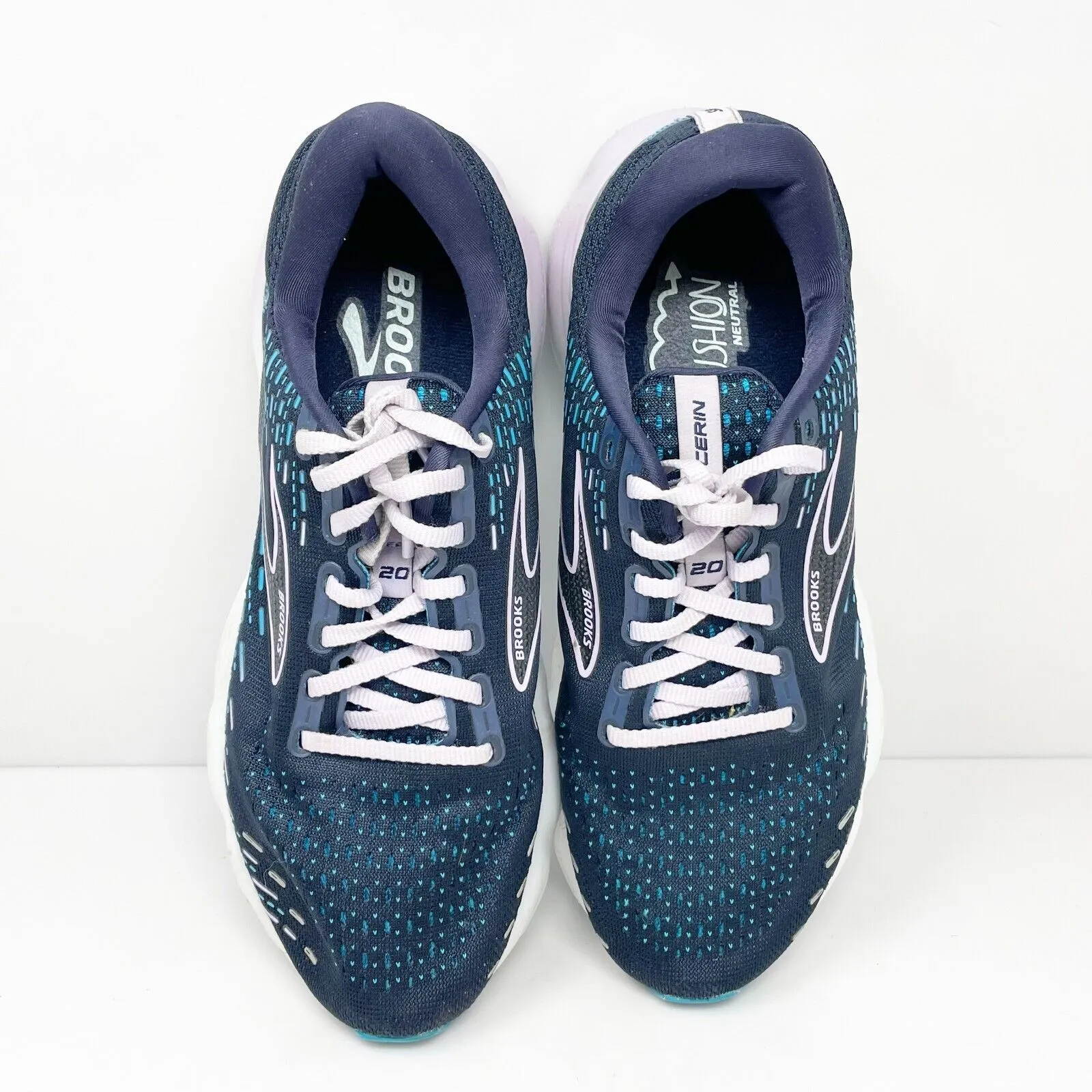 Brooks Womens Glycerin 20 1203691D499 Blue Running Shoes Sneakers Size 8.5 D