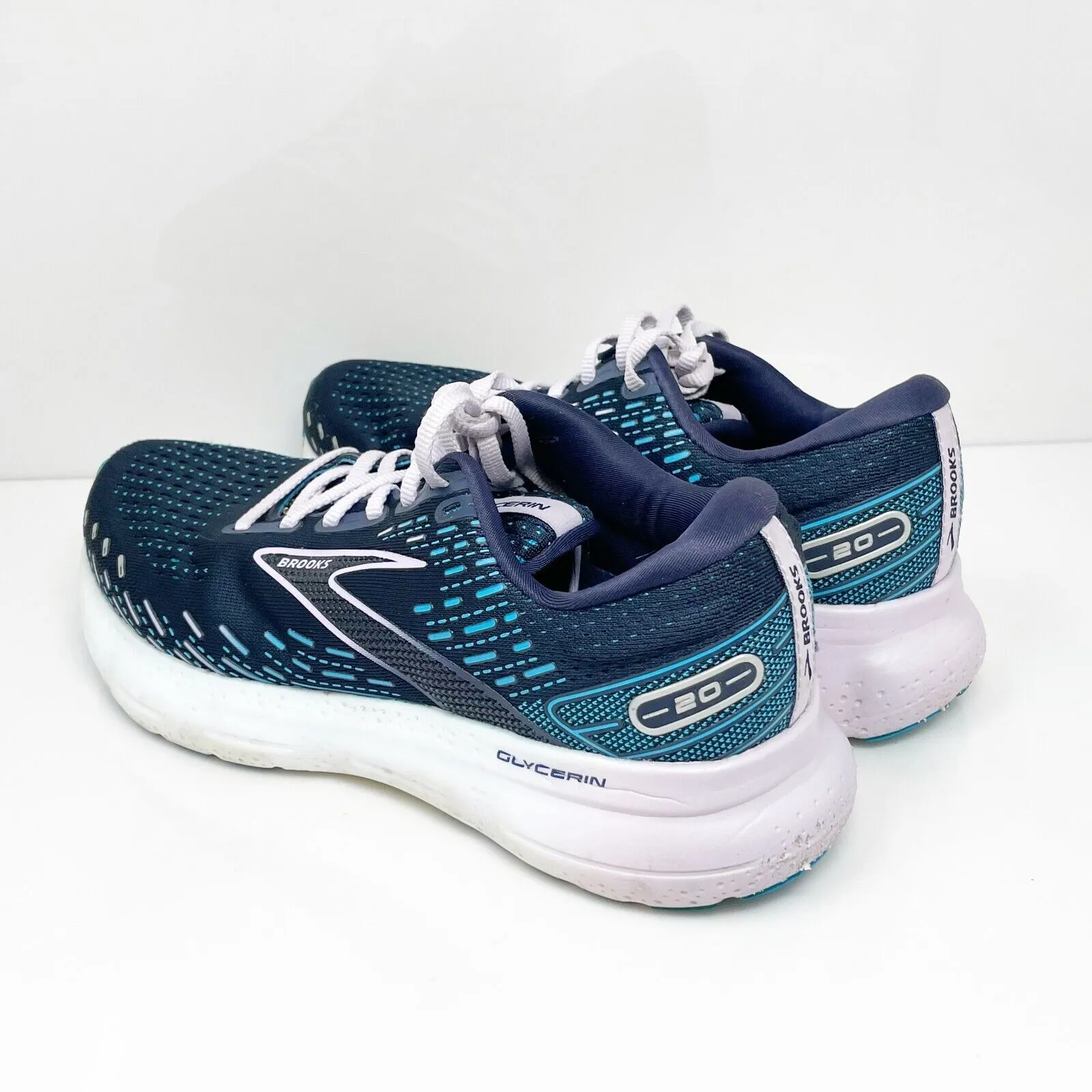 Brooks Womens Glycerin 20 1203691D499 Blue Running Shoes Sneakers Size 8.5 D