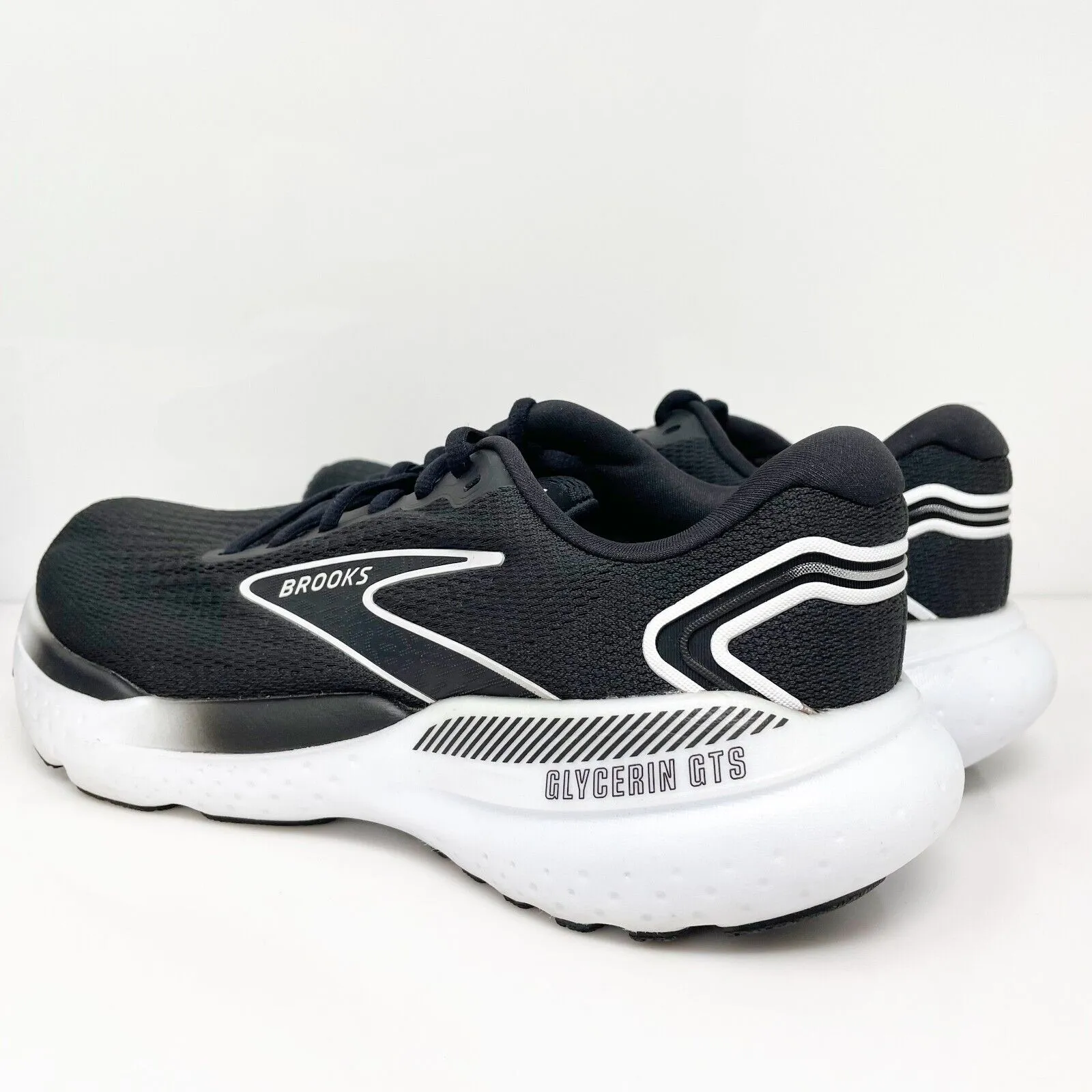 Brooks Womens Glycerin GTS 21 1204091B090 Black Running Shoes Sneakers Size 8 B