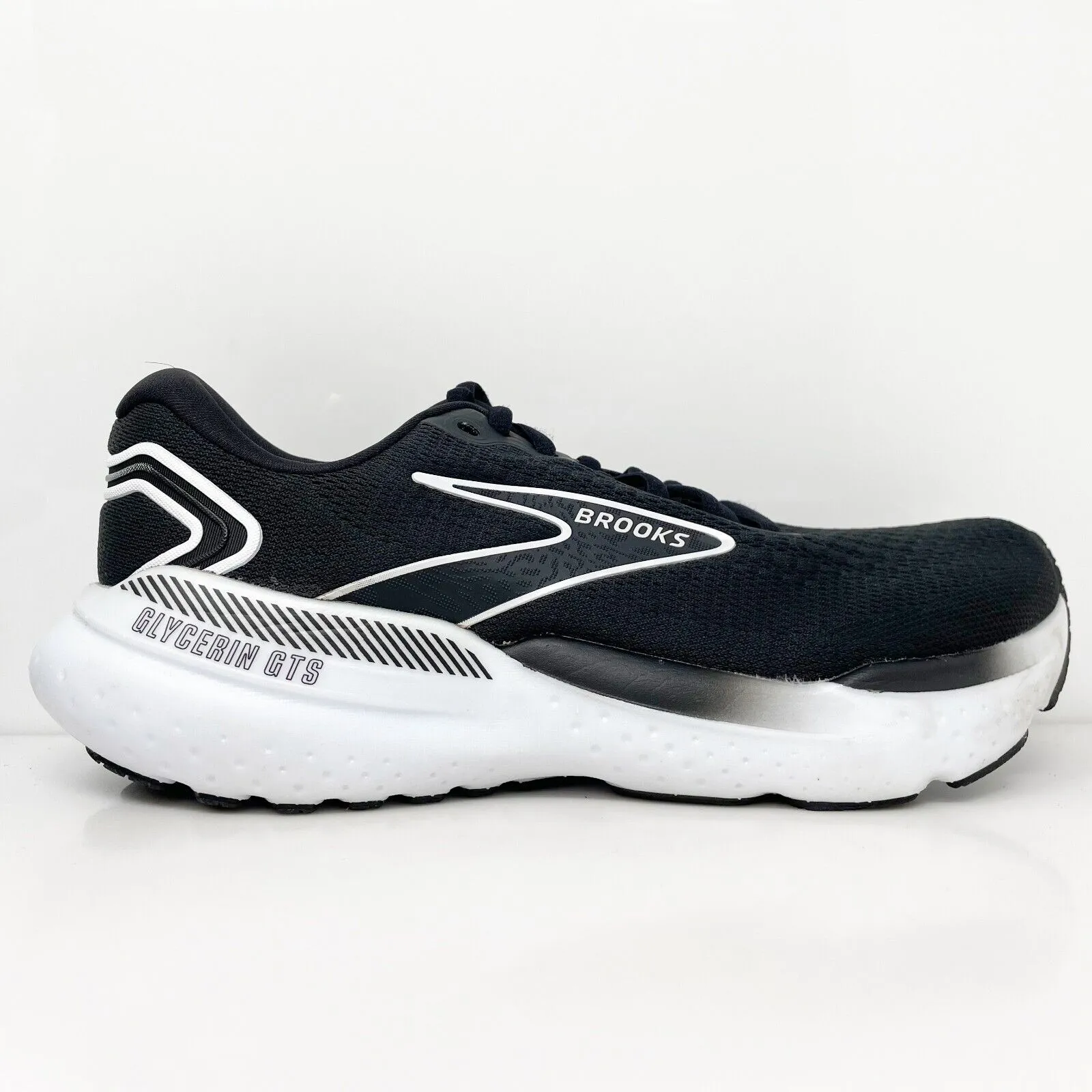 Brooks Womens Glycerin GTS 21 1204091B090 Black Running Shoes Sneakers Size 8 B