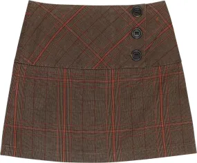 Brown Checked Skirt | ThriftTale