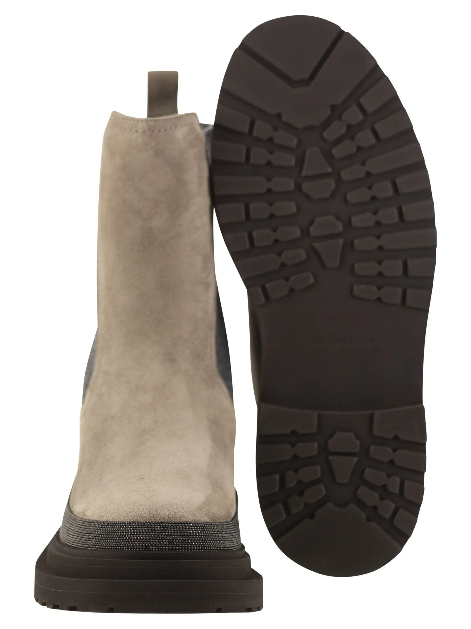 Brunello Cucinelli    Brunello Cucinelli Suede Chelsea Boot With 