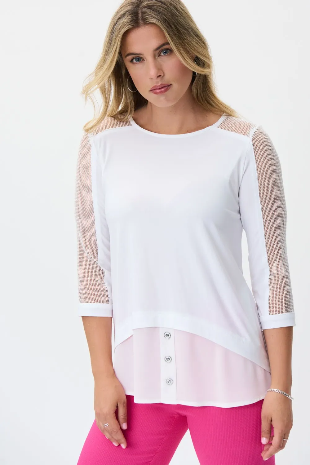 Button Detail High-Low Tunic