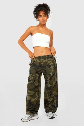 Camo Shell Parachute Cargo Pants