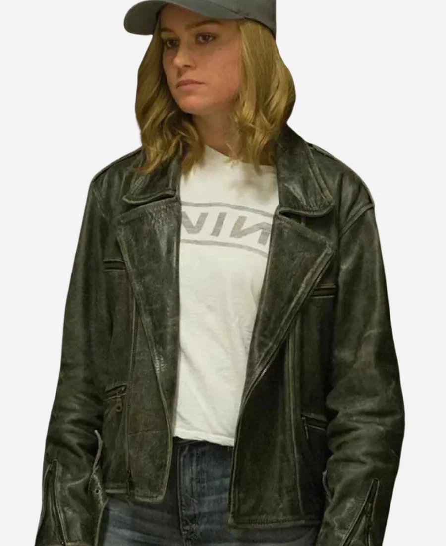 Carol Danvers Captain Marvel Black Leather Jacket