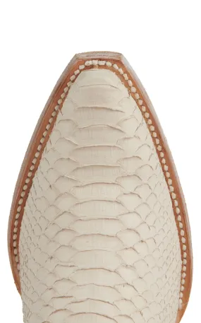 Cavender's Women's White Python Snip Toe Exotic Cowboy Boot