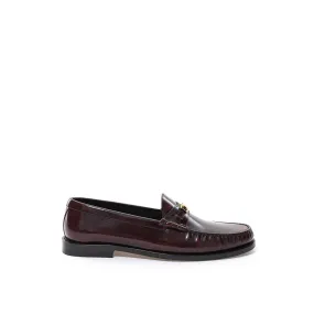 Celine Elegant Brown Leather Triomphe Loafers