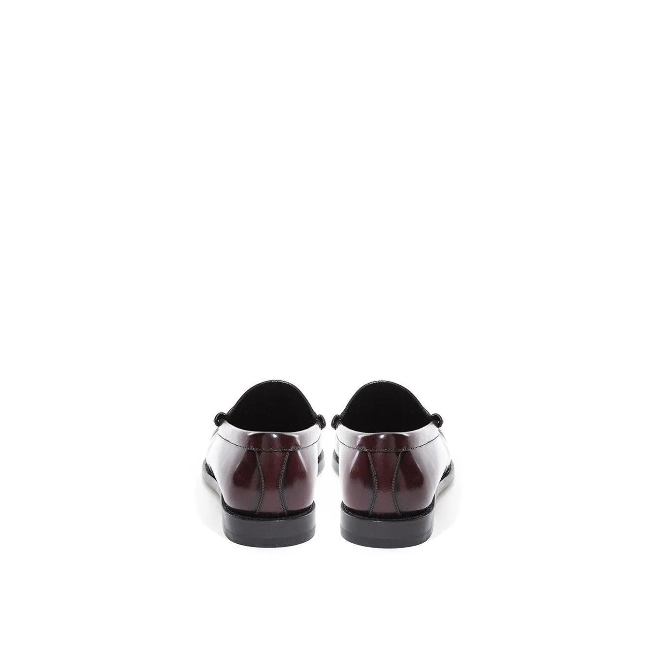 Celine Elegant Brown Leather Triomphe Loafers