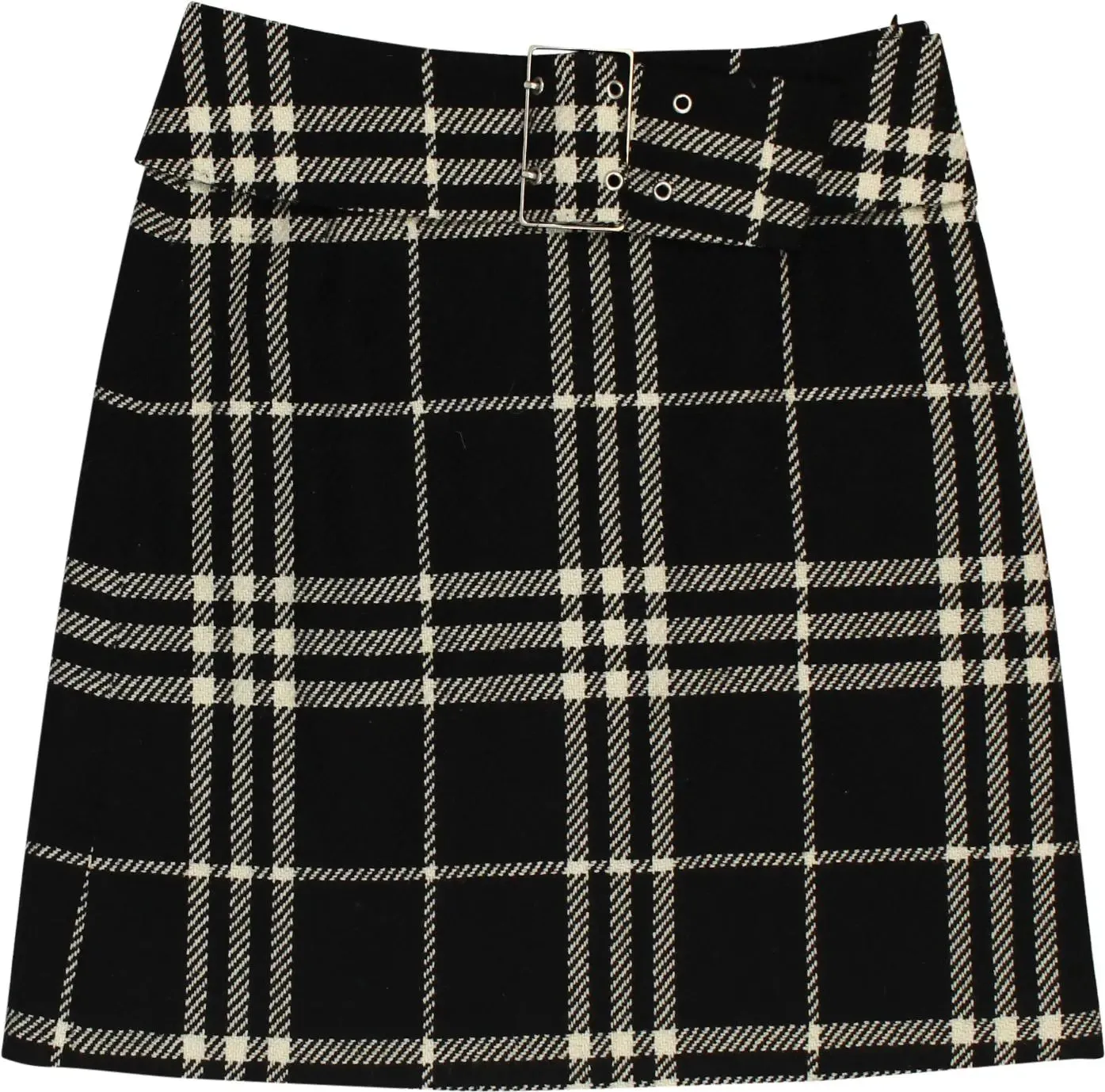 Checked Belted Skirt | ThriftTale