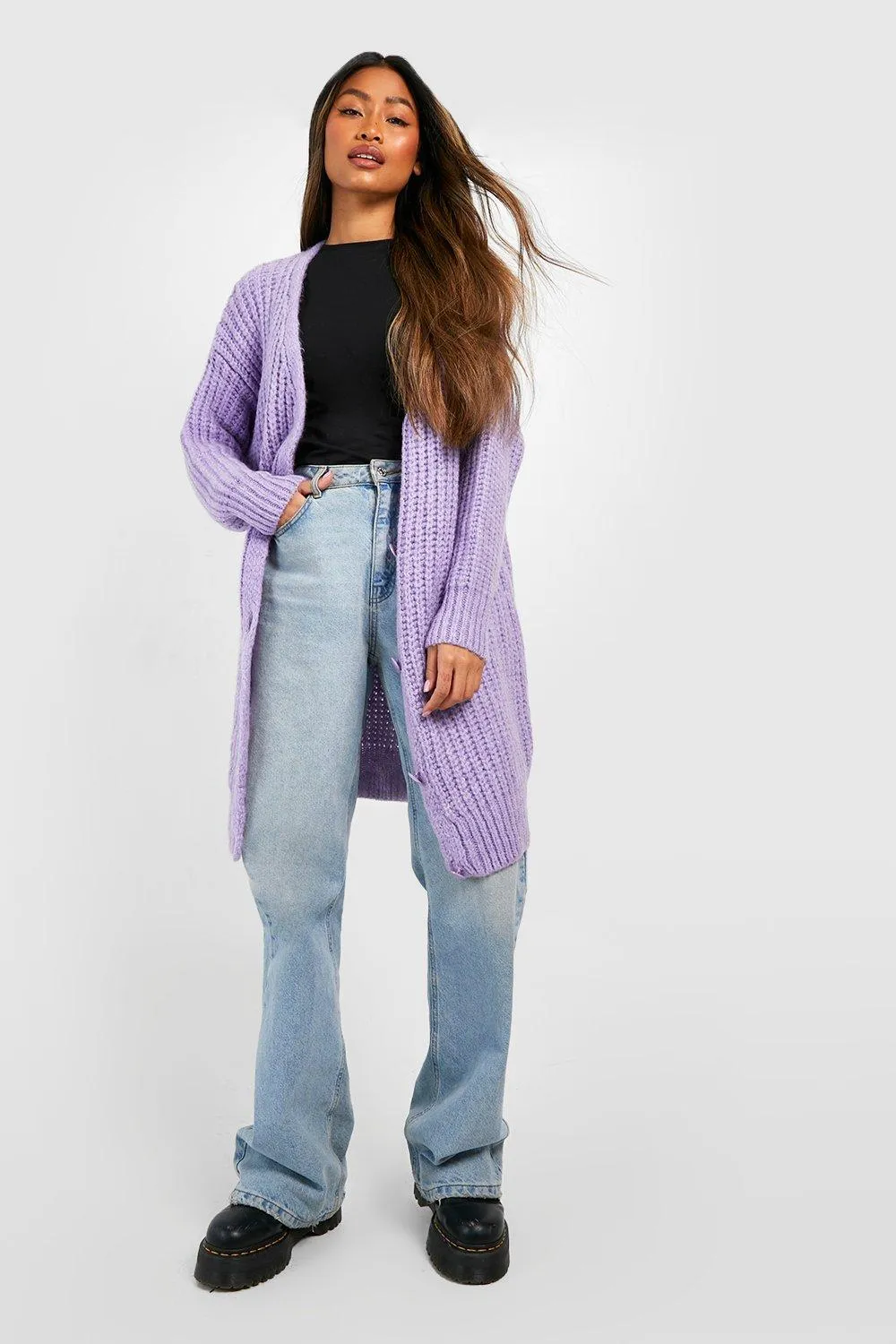 Chunky Knit Button Through Cardigan