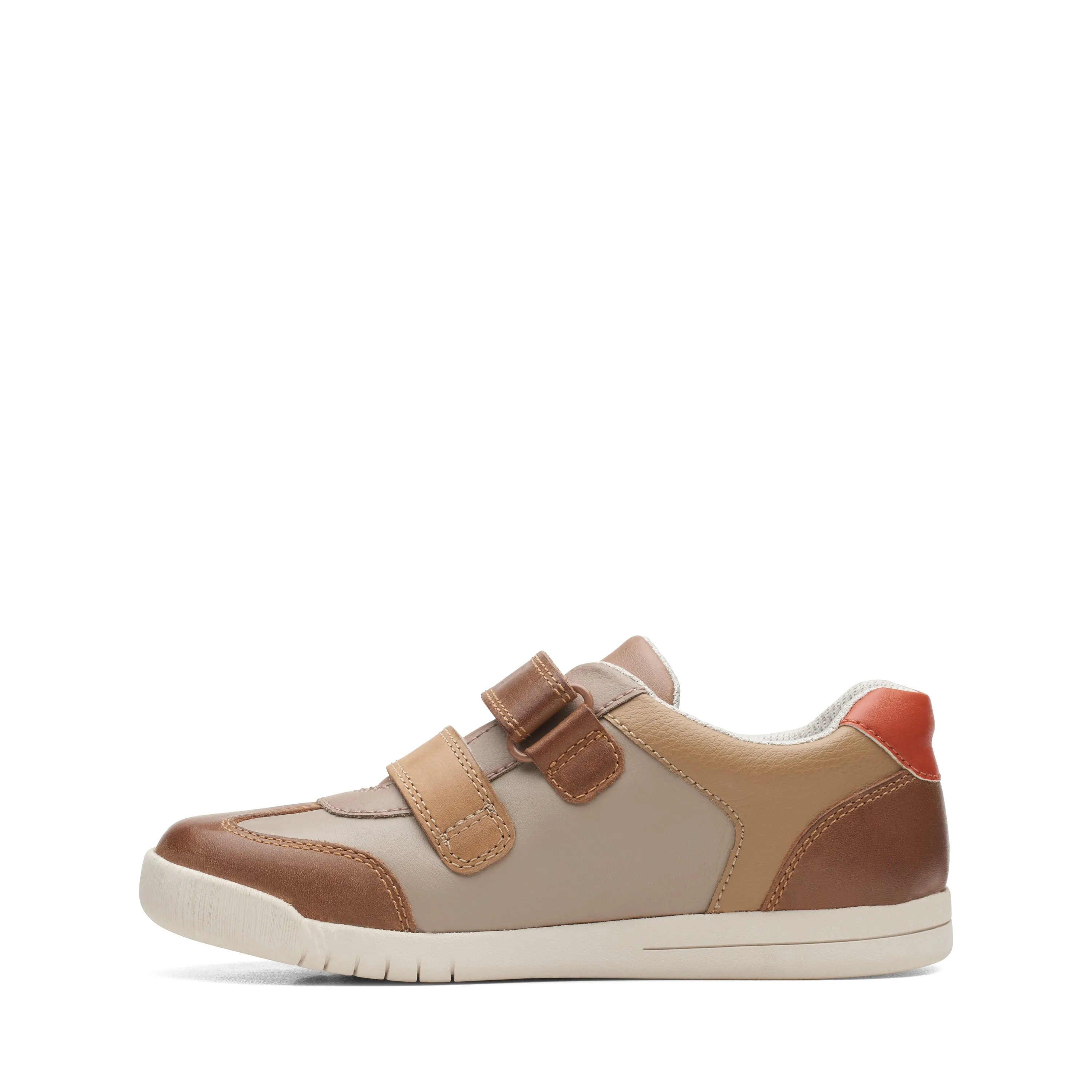 Clarks Den Stripe Shoe - Tan Combi