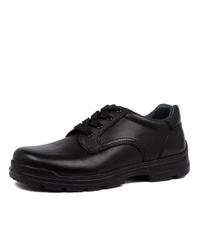 CLARKS Grammar Jnr E Blk Leathr
