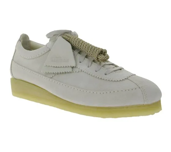 Clarks Torhill botas de hombre hechas de cuero genuino con cordones zapatos bajos 26175761 beige